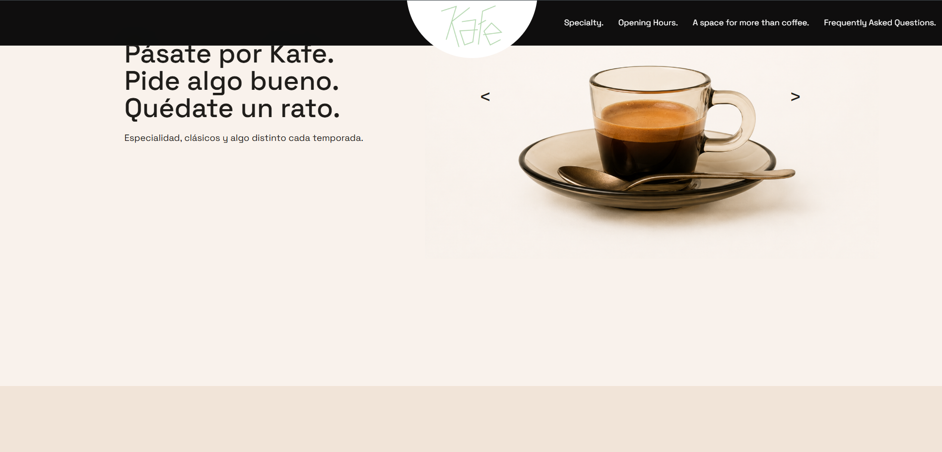 Ejemplo de p&aacute;gina web para cafeter&iacute;a local dise&ntilde;ada por N&Aacute;CAR.